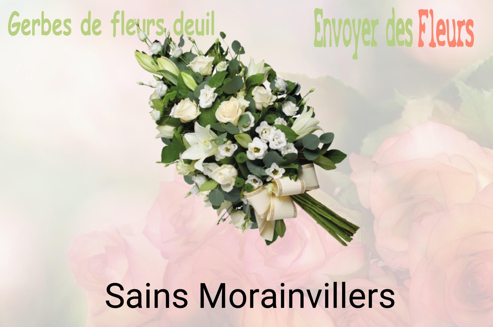 Gerbe de fleurs de deuil livrée à Sains-Morainvillers